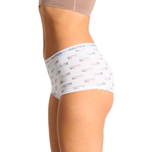 Image of Nautica Women's Cotton Boyshort Underwear Set, 5-Pack