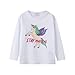 Kids Girl Long Sleeve T-Shirts Unicorn Christmas ELK Graphic Winter Cotton Casual Crewneck Tunic Tops Tee Shirts Sets 3 Pack Size 6