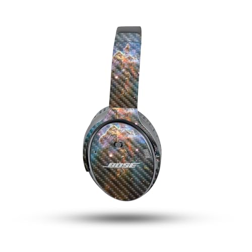 Image of MightySkins Carbon Fiber Skin Compatible with Bose QuietComfort 35 II Headphones - Eagle Nebula | Protective, Durable Textured Carbon Fiber Finish | Easy to Apply