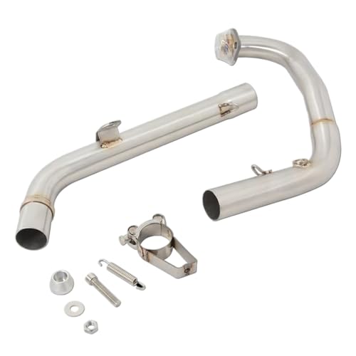 BBWUQIU D'échappement pour Moto pour Ninja125 pour Z125 2018 2019 2020 2021 2022 Échappement Moto Tuyau Liaison Intermédiaire Avant D'échappement Connecter Silencieux Embout Silencieux