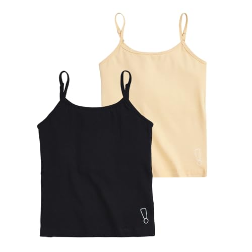 Image of YouGotPlanB Cotton Padded Camisole | Pack of 2 | Ages 8-16 Years | Built-in Light Padding | Full Coverage | Ideal for School