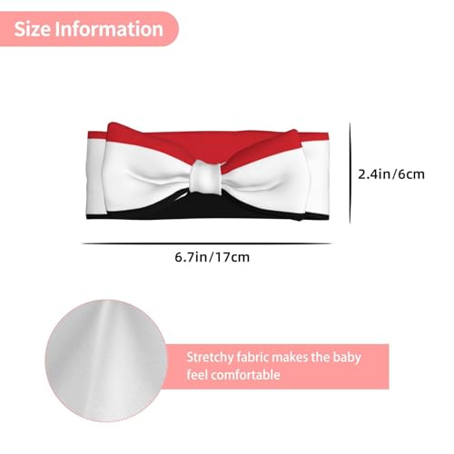 Yemeni flag Baby Bow Headband. Comfortable baby headband, suitable for daily wear and photo props.3