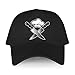 Berretto da Baseball da Uomo Coltelli da Teschio Chef Twill Berretto da Baseball Semplice Cappello da papà Divertente Unisex Stampa Cappelli Casual Cotone Regolabile