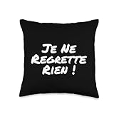 I Regret Nothing Shirt I Regret Nothing T Shirt In French Language Regret Nothing Meme Throw Pillow, 16x16, Multicolor