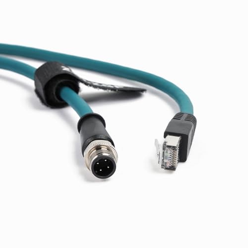 Câble Ethernet M12 code D mâle vers RJ45 Cat5e étanche haute durabilité 5m