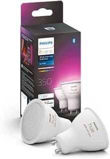 Philips Hue White and Colour Ambiance Smart Light [GU10 Spot] With Bluetooth. Works with Alexa, Google Assistant and Apple Homekit, 2 Count (Pack of 1)