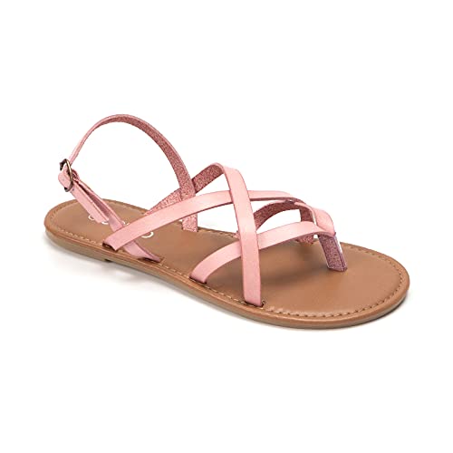 Image of Colgo Women's Summer Strappy Flat Sandals, Adjustable Casual Fisherman Sandal with Open Toe Slingback Gladiator Sandals