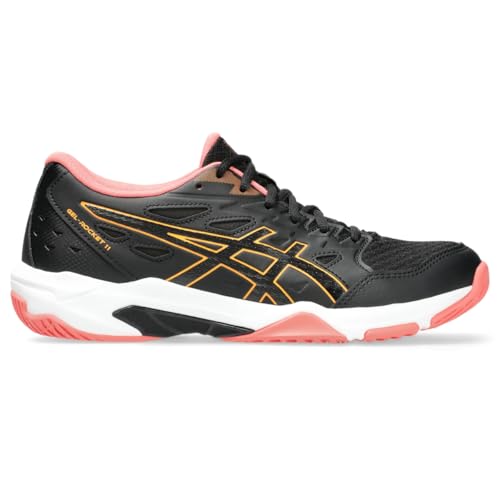 ASICS Women's Gel-Rocket 11 Volleyball Shoes, 9, Black/Orange POP