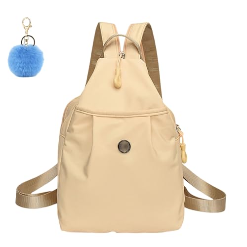 Vovtva Bag, Street Lite Chic Versatile Travel Bag,Multi-Compartment Large Capacity Backpack, Waterproof (Beige)