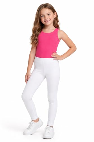 Image of BODYCARE Girl's Skinny Fit Girls Leggings Pack of 2- Soft Stretch Lycra Full Length Pants for Kids - School Casual Dance Gym Everyday Wear