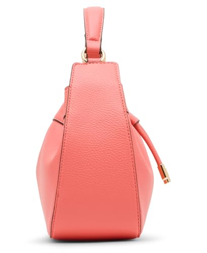 Anne Klein Drawstring Bucket with 2 Detachable Straps, Persimmon4