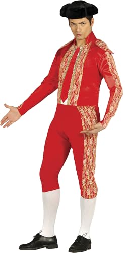 FIESTAS GUIRCA Disfraz Torero Rojo Hombre   Disfraz Torero Español Hombre Talla XL 56 58