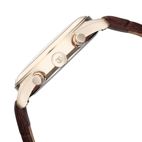 Image of Titan Classique Neo Splash Analog with Cream Dial Brown Leather Strap Watch for Men - 1805WL03