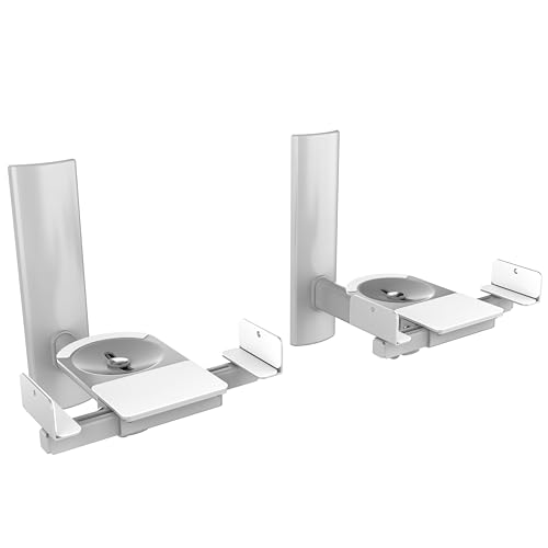 RICOO 2X Lautsprecherwandhalterungen Universal Lautsprecher Wandhalterungen Schwenkbar Neigbar LH023-S Halterung Boxen Wand Halter Boxenhalterung Set bis Max. 25-Kg Wandhalter Speaker Wall Mount