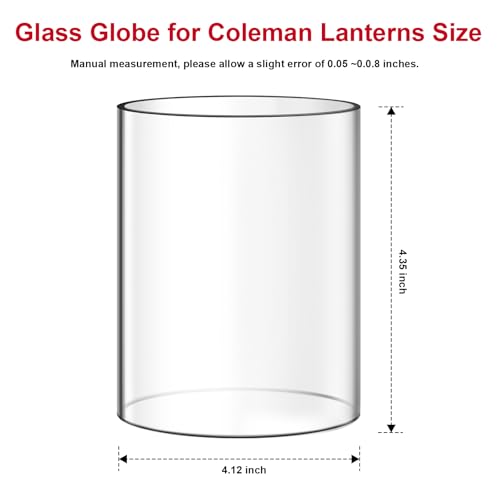 Lantern Glass Replacement for Coleman Lanterns Glass Globe Compatible with Coleman Propane Lantern glass,for Coleman 288 Lantern Globe for Coleman Lantern Globe Replacement for Coleman Lantern Parts - Thumbnail 3