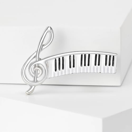 Image of Piano Lover Musical Instrument Brooches Pianist Delicate Music Note Lapel Pin Recital Gift For Piano Players Teacher Students Graduation Pins Decoration Dress Accessories Boutonniere Corsage