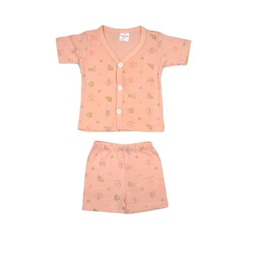 Image of New Born Baby Unisex Breathable Cotton Sleeveless Button Jhabla Dress | Boy & Girl Baby Clothe Size From 3 Months | Jabala Set for New Born | Pack Of 5 Combo