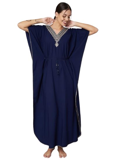koi sleepwear Women's Kaftan Maxi Dress with V-Neck-picture-22