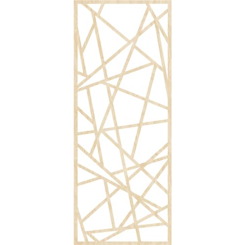 Image of Conway Decorative Pierced Fretwork Wood Wall Panels, 9 3 /8 inchW x 24 3 /8 inchH x 1 /4 inchT, Birch
