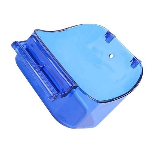 Healifty 箱 鳥のバスボックス ペットバードバス オウムの浴槽 オカメインコケージ オウムの餌やり 鶏フィーダー オウムのバスタブ 小さな鳥かご ペット用バスタブ Pp Blue