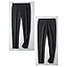 Maiyifu-GJ Men's Slim Fit Stretch Pant Summer Casual Tapered Suit Pant Lightweight Wrinkle Resistant Business Trousers (Black,31)