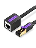 El cable de extensión adaptador Ethernet Cat7 RJ45 8P8C proporciona conectividad universal para componentes de equipo de red Gigabit Ethernet de área local (LAN) como ordenadores de escritorio, ordenadores portátiles, servidores de ordenador, impresoras, módem, router, Switch, Hub, adaptadores, reproductores de redes de red, NAS, VoIP, PoE y más.