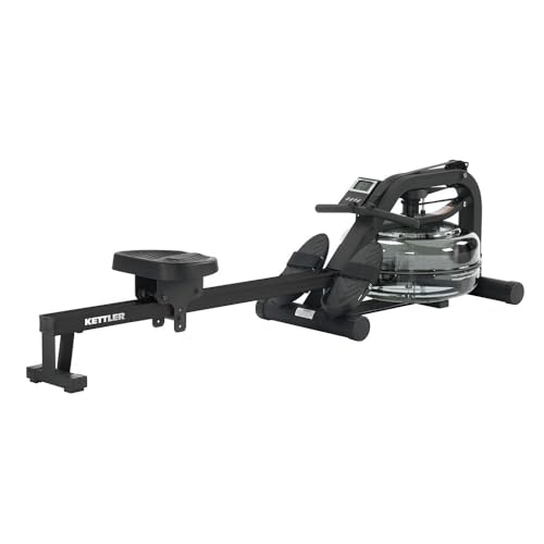 Kettler Sport Rower H2O Rudergerät Wasserwiderstandssystem Trainingscomputer zeigt Zeit, Anzahl der Schläge, Temposignal, Schläge pro Minute, Kalorienverbrauch mobil Dank Batteriebetrieb