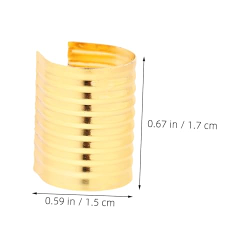 VILLCASE Rope Clamps 100pcs Tassel String End Fastener Jewelry Making Supplies Leather Rope Clip Large Penthrough k Gold