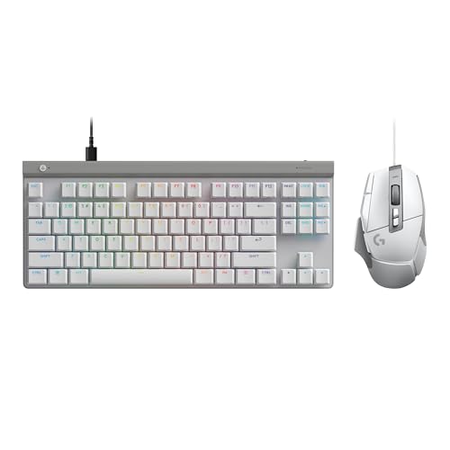 Image of Logitech G502 X Wired Gaming Mouse + G515 TKL Wireless Gaming Keyboard (Tactile) Bundle: White