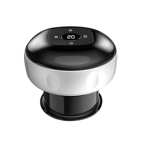 Terapia de Ventosas Electrónica, Kit de Ventosas con Control Remoto para Masaje, Juego 4 en 1 con Luz Roja y 2 Copas Cambiables, Masajeador Inteligente para Dolor Muscular, Masajeador de Espalda (Blanco) miniatura 2