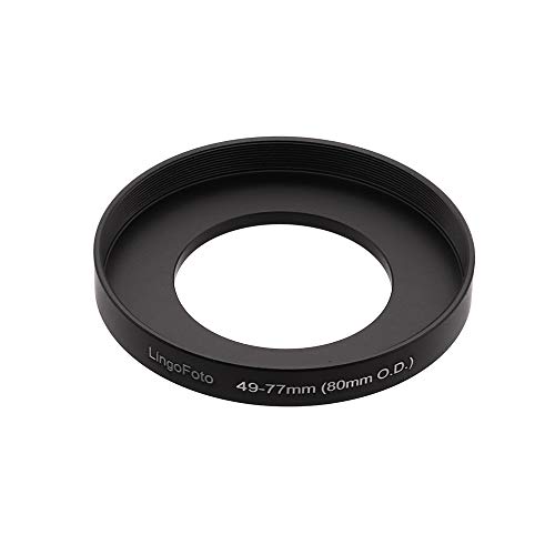 Anillo Adaptador Step Up de 49 mm a 77 mm para Lentes, Anillo de Adaptación para Caja Matte de 80 mm O.D., para Filtros y Tapas de Lente de 77 mm - LINGO Foto miniatura 1