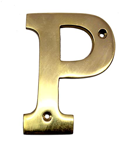 esplanade Brass House Hotel Door Name - Wall Door Plaque Alphabet Letter "Z" - 4" Inches ("P" Alphabet - 4)