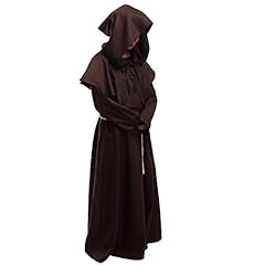 Brown Cowl Hat+robe+ Waist Rope+necklace