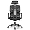 Office Chair Ergonomic Desk Chair, High Back Gaming Chair, Big and Tall Reclining Comfy Home Office Desk Chair Breathable Mesh Lumbar Support Computer Chair Adjustable Arms, 3D Headrest (Black)