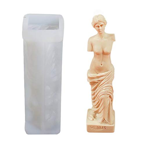 MENGSHI Art Body Candle Resin Mold Fragrance Human Shaped Venus Goddes Silicone Epoxy Resin Mould for Beautiful and Creative DIY Crafts