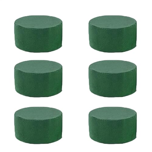 Floral Foam Blocks - Green Wet Dry Flower Plant Foam | Round Florist Plant Sponge For Artificial And Fresh Flower Arrangement | Florist Sponge Blocks For Indoor And Outdoor Floral Displays