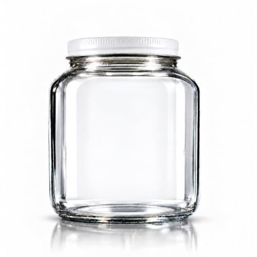 Paksh Novelty 64 oz Mason Jar, Half Gallon Jar, Wide Mouth, Clear, 4 Pack | Half gallon mason jar...