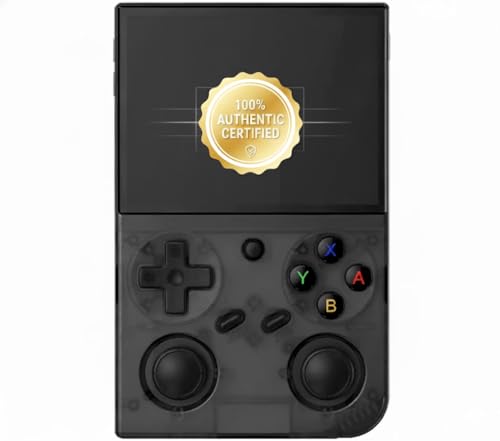 G350 Consola Retro Portátil PREMIUM - Alternativa Mejorada a R36S Compatible con +20000 Clásicos (PS1, PSP, NDS, GBA, MAME y Mas) -64GB, Vibracion, Pantalla IPS HD 3.5', Batería 3200mAh, Negro