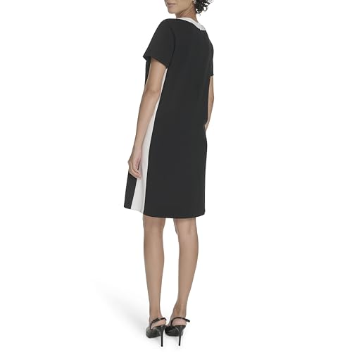 Tommy Hilfiger Women's Short Sleeve Scuba Crepe Shift Dress4
