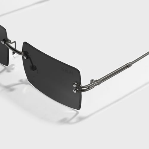 Image of SAM AND MARSHALL HARPER Eyeglass I Light Weight Frames I Rectangle Shape I Sheet Metal Frames I Prescription Friendly I Men & Women
