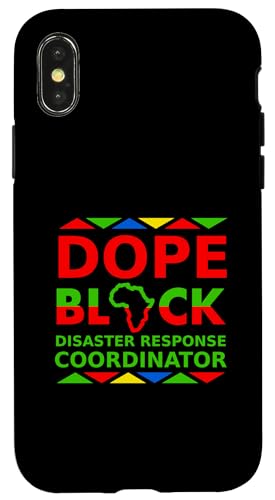 Dope Black 災害対応コーディネーター キャリアプライドジョブ スマホケース iPhone X/XS 用