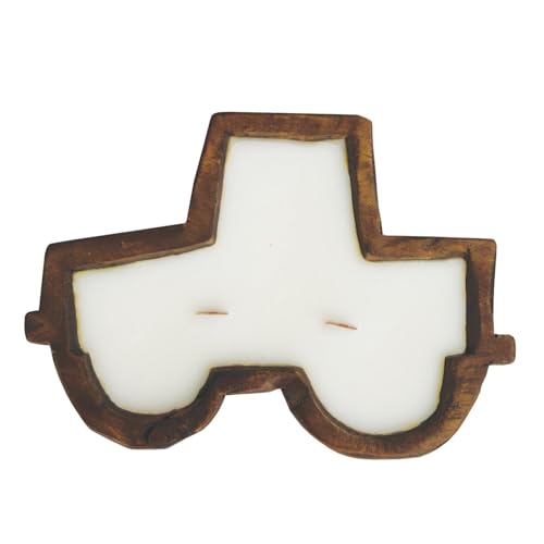 Image of McCall's Candles | Plowed Earth | Rustic Tractor-Shaped Bread Bowl Candle | Multi-Wick with Crackling Wooden Wicks | USA-Poured Wax | Farmhouse Decor