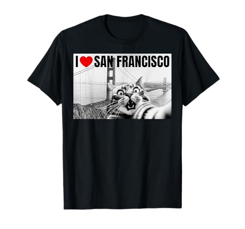 I Heart SF Cat Selfie T-Shirt Men Women Kids