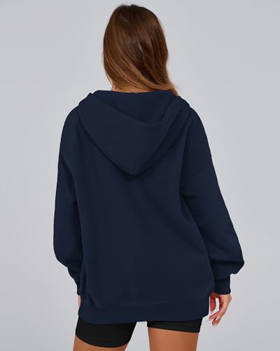 BTFBM Women's Oversized Hoodies Casual Fleece Long Sleeve V Neck Sweatshirts 2025 Trendy Fall Outfits Winter Clothes