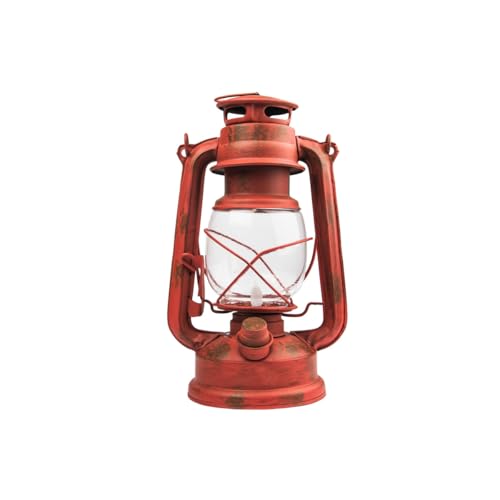 NEBO 15 LED Lantern | 100 Lumens 9 Battery Operated Traditional Metal Lantern Design for Indoor/Outdoor Use Rustic Red
