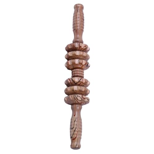 Homoyoyo Rodillo Muscular de Madera Manual para Masaje de Espalda y Cuerpo Barra Anticelulítica Ergonómica Púas Masajeador Corporal para Aliviar y Uso en Casa Herramienta de Bienestar