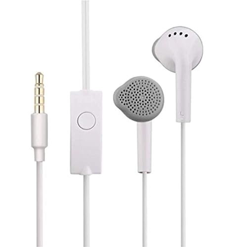 Image of Original Samsung Wired Earbuds 3.5MM Earphones with Built in Bass Stereo and Mic Compatible with A /M /F /S Series 3.5MM Jack Mobile Models White
