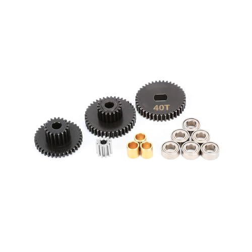 RCAWD Steel 17 :1 TRX4M Transmission Gear Set 11T 40T 37/18T 40/18T for 1/18 TRX4M Series Upgrades Part