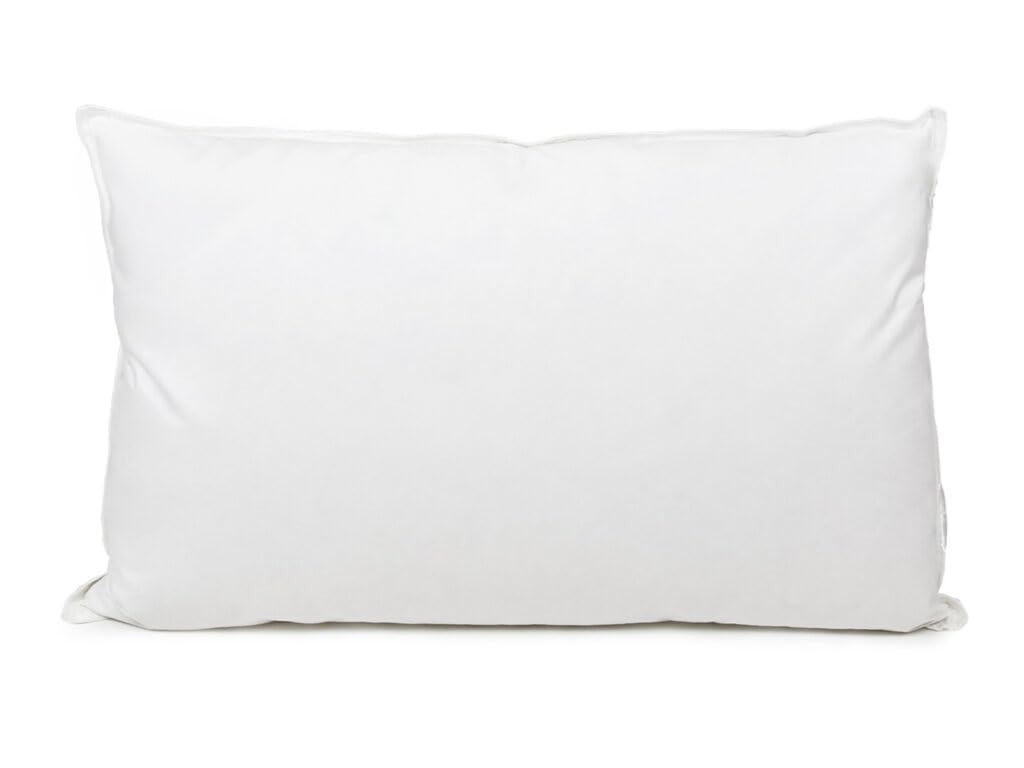Guanciale Letto 50x80cm - 100% in cotone e piuma d'oca naturale - cuscino del Trentino DESIGNED IN ITALY modello Cortina