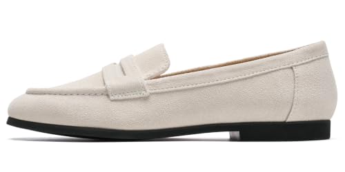 Image of Journey West Suede Tassel Loafer for Women Slip-on Belgian Penny Loafers Shoes for Women in Many Colors